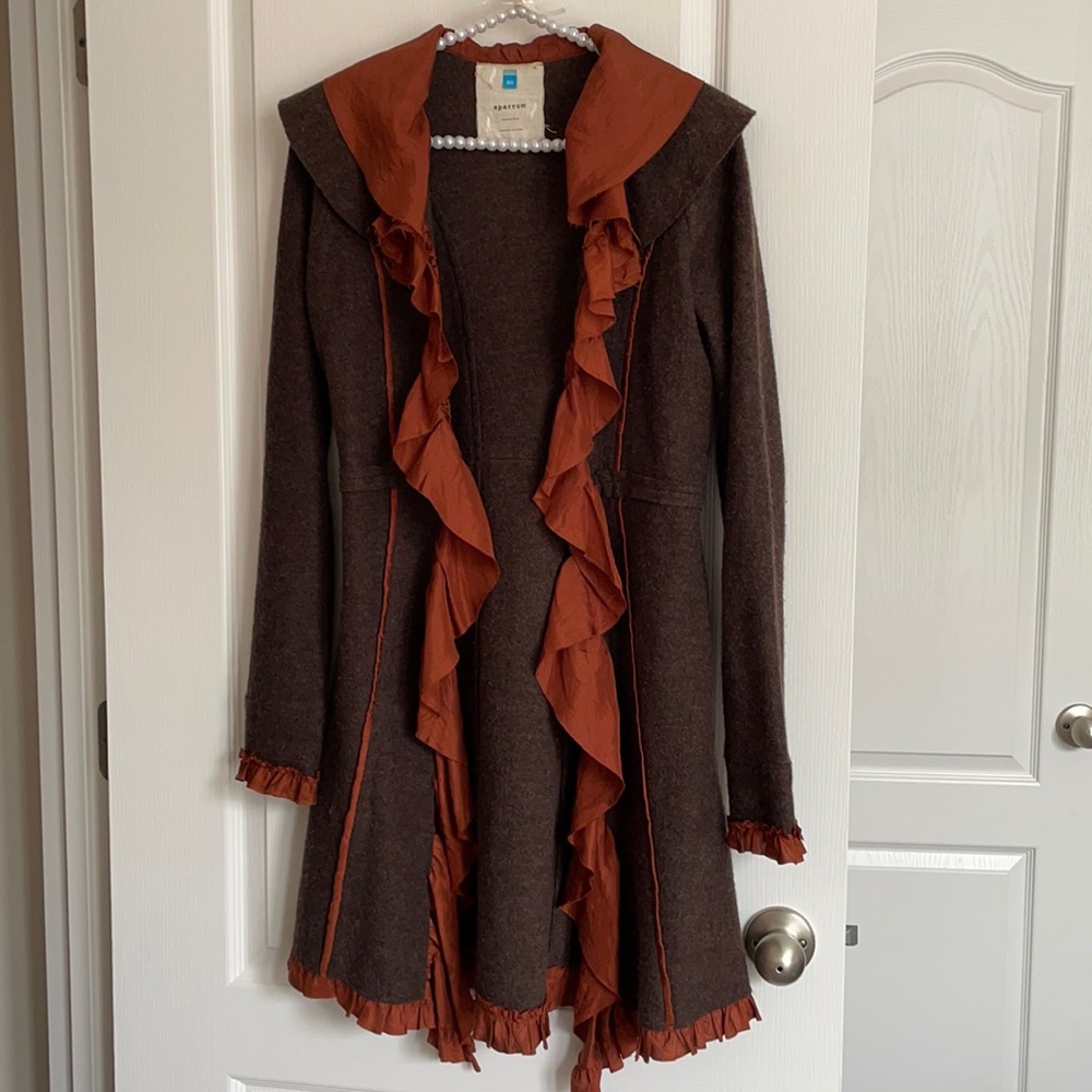 Anthropologie SPARROW Merino Wool + Silk Duster